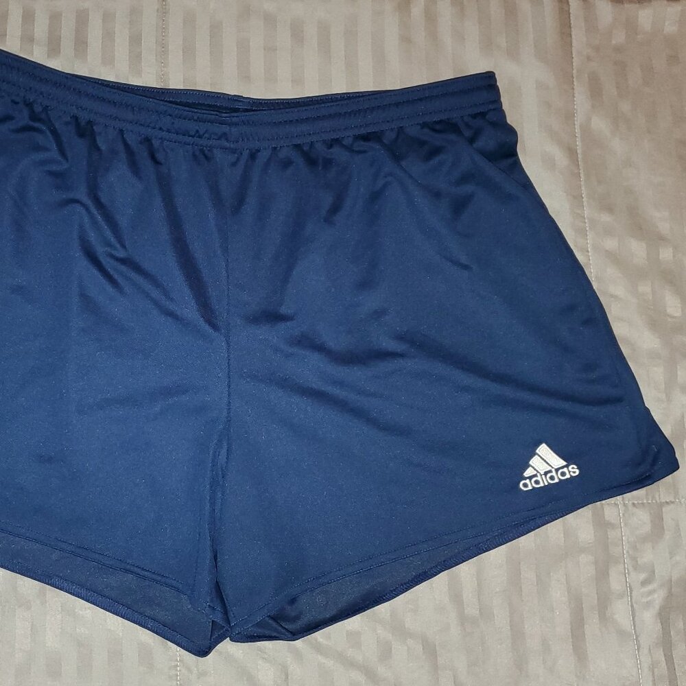 MENS BLUE ADIDAS JOGGING SHORTS LARGE
